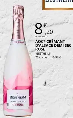 E.Leclerc AOC* CRÉMANT D'ALSACE DEMI SEC ROSÉ offre