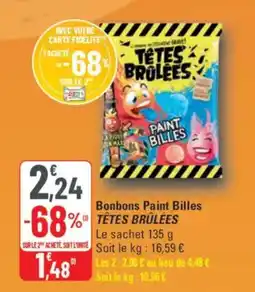 G20 TETES BRULEES Bonbons Paint Billes offre