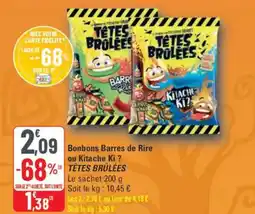 G20 TÊTES BRÛLÉES Bonbons Barres de Rire ou Kitache Ki? offre