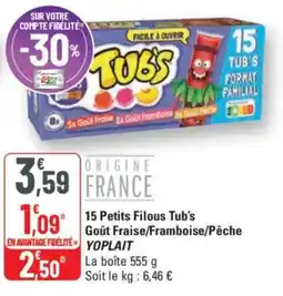 G20 YOPLAIT Goût Fraise/Framboise/Pêche offre