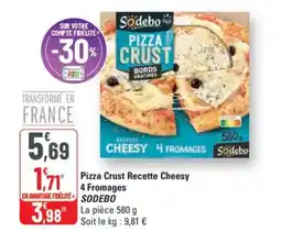 G20 SODEBO Pizza Crust Recette Cheesy 4 Fromages offre