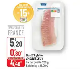 G20 SACREBLEU ! Dos D'Eglefin offre