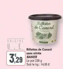 G20 BAHIER Rillettes de Canard sans nitrite offre