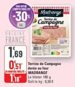 G20 MADRANGE Terrine de Campagne dorée au four offre
