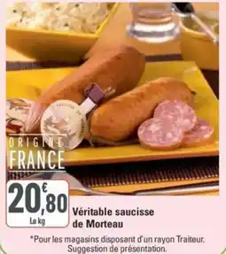 G20 Véritable saucisse de Morteau offre