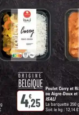 G20 ISALI Poulet Curry et Riz ou Aigre-Doux et Riz offre