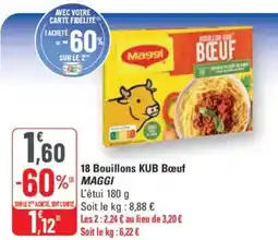 G20 MAGGI 18 Bouillons KUB Bœuf offre