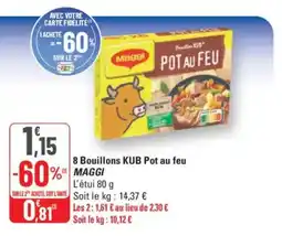G20 MAGGI 8 Bouillons KUB Pot au feu offre
