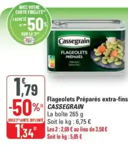 G20 CASSEGRAIN Flageolets Préparés offre