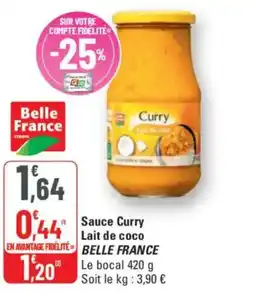 G20 BELLE FRANCE Sauce Curry Lait de coco offre
