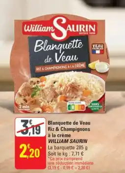 G20 WILLIAM SAURIN Blanquette de Veau à la crème offre