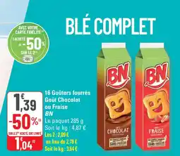 G20 BN 16 Goûters fourrés Goût Chocolat ou Fraise offre