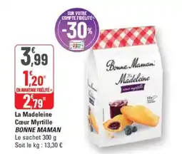 G20 BONNE MAMAN La Madeleine Cœur Myrtille offre