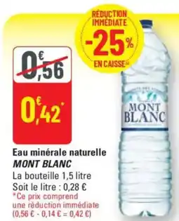 G20 MONT BLANC Eau minérale naturelle offre