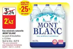 G20 MONT BLANC Eau minérale naturelle offre