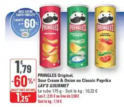 G20 LAY'S GOURMET Sour Cream & Onion ou Classic Paprika offre