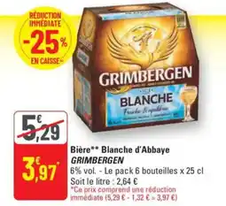 G20 GRIMBERGEN Bière Blanche d'Abbaye offre