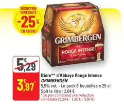 G20 GRIMBERGEN Bière d'Abbaye Rouge Intense offre