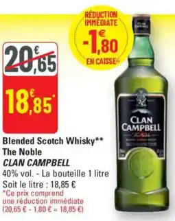G20 CLAN CAMPBELL Blended Scotch Whisky The Noble offre