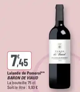 G20 BARON DE VIAUD Lalande de Pomerol offre