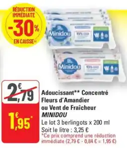G20 MINIDOU Adoucissant Concentré Fleurs d'Amandier ou Vent de Fraîcheur offre
