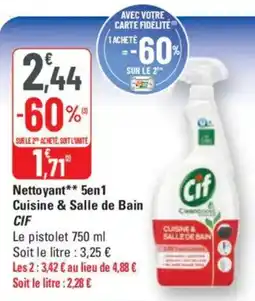 G20 CIF Nettoyant 5en1 Cuisine & Salle de Bain offre