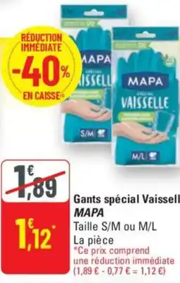 G20 MAPA Gants spécial Vaisselle offre