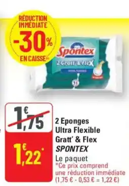 G20 SPONTEX 2 eponges ultra flexible gratt' & flex offre