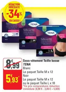 G20 TENA Sous-vêtement Taille basse offre