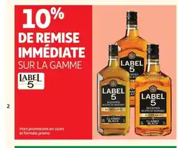 Auchan LABELS 5 Sur la gamme offre