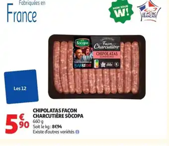 Auchan SOCOPA Chipolatas façon charcutière offre