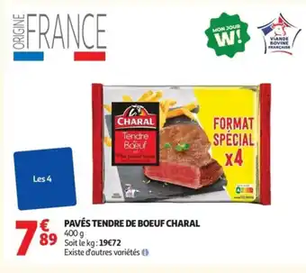 Auchan CHARAL Pavés tendre de boeuf offre