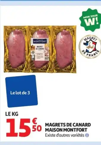Auchan MAISON MONTFORT Magrets de canard offre