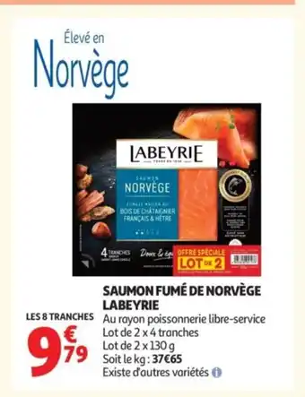 Auchan LABEYRIE Saumon fumé de norvège offre