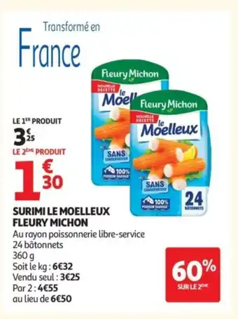 Auchan FLEURY MICHON Surimi le moelleux offre
