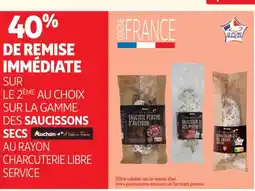 Auchan Sur la gamme des saucissons secs offre
