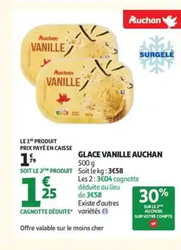 Auchan AUCHAN Glace vanille offre
