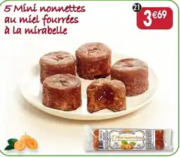 Maximo 5 Mini nonnettes au miel fourrées à la mirabelle offre