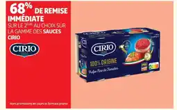 Auchan CIRIO Sur la gamme des sauces offre