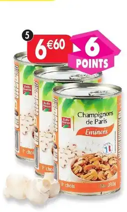 Maximo Lot de 3 boîtes 1/2 de champignons de Paris émincés 1er choix offre