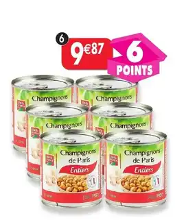 Maximo Lot de 3 x 2 boîtes 1/4 de champignons de Paris entiers 1er choix offre