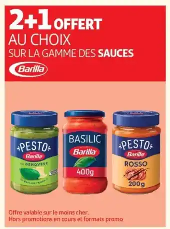 Auchan BARILLA Sur la gamme des sauces offre