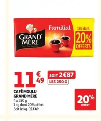 Auchan GRAND MÈRE Café moulu offre