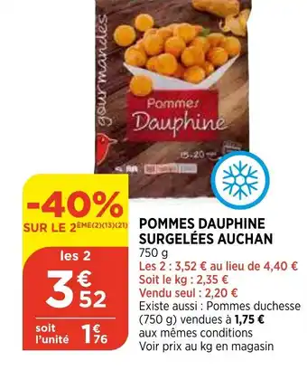Bi1 Pommes Dauphine offre