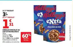 Auchan KELLOGG'S Céréales chocolat au lait extra offre