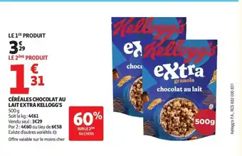 Auchan KELLOGG'S Céréales chocolat au lait extra offre