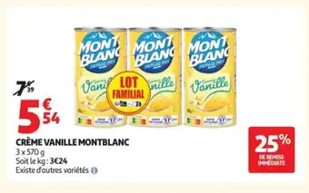 Auchan MONTBLANC Crème vanille offre