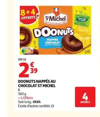 Auchan ST MICHEL Doonuts nappés au chocolat offre