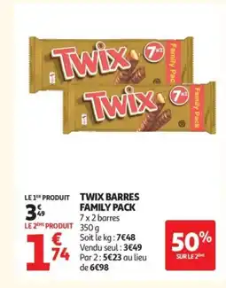 Auchan TWIX Barres family pack offre