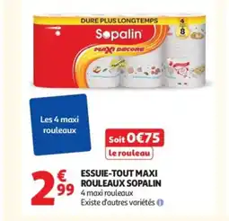 Auchan SOPALIN Essuie-tout maxi rouleaux offre
